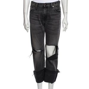 R13 black ripped jeans